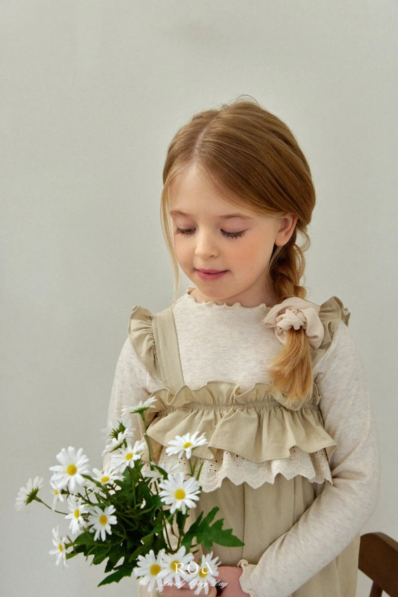 韓國童裝 26春 |   RO17 Lace Frill Suspender (80~120cm)