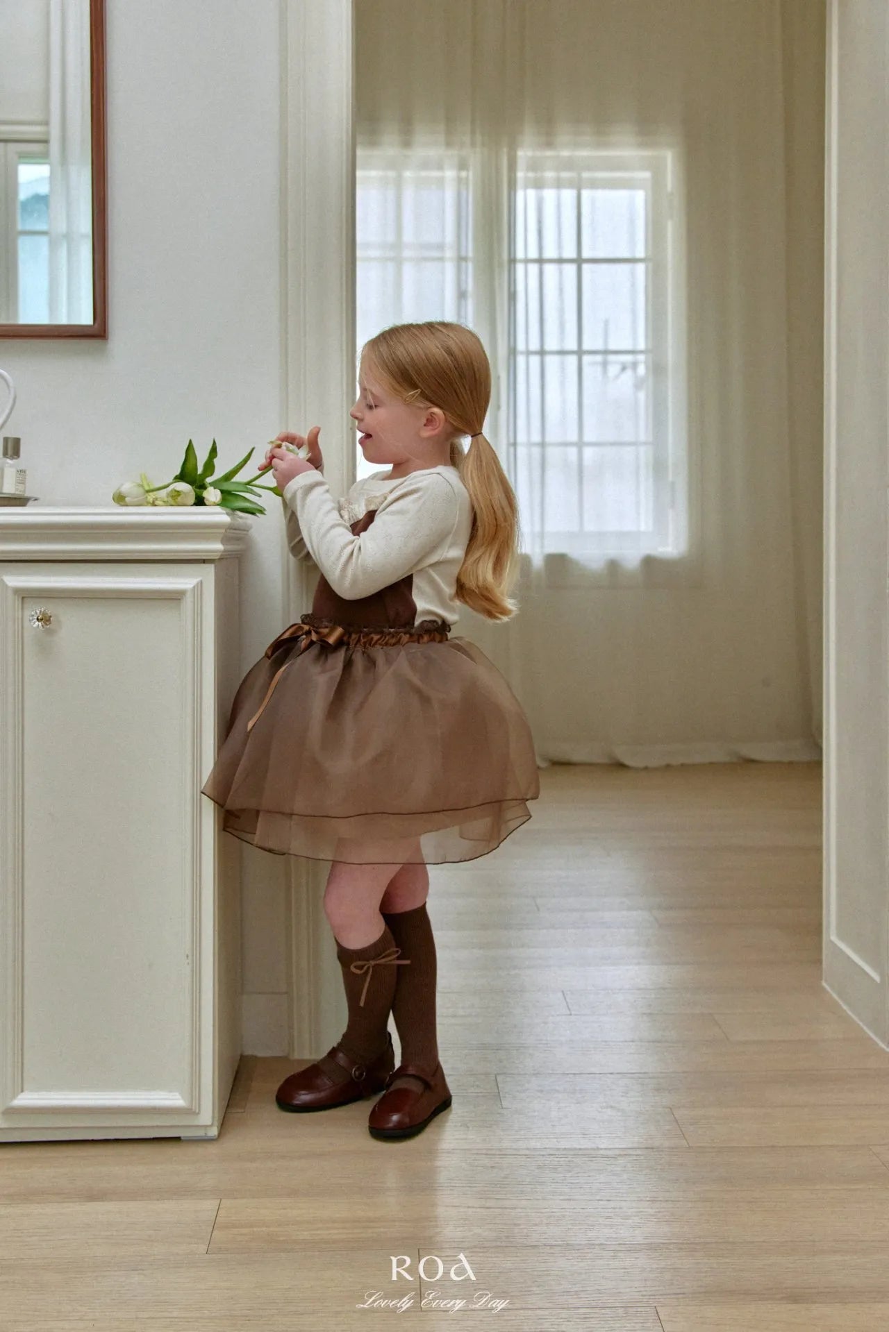 韓國童裝 26春 |   RO18 Double Organza Skirt (80~120cm)