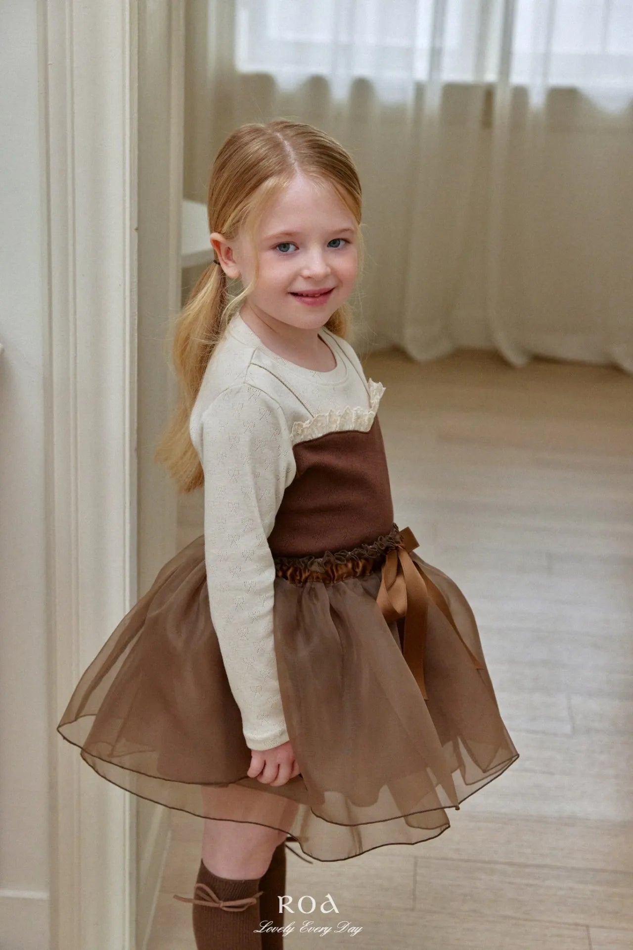 韓國童裝 26春 |   RO18 Double Organza Skirt (80~120cm)