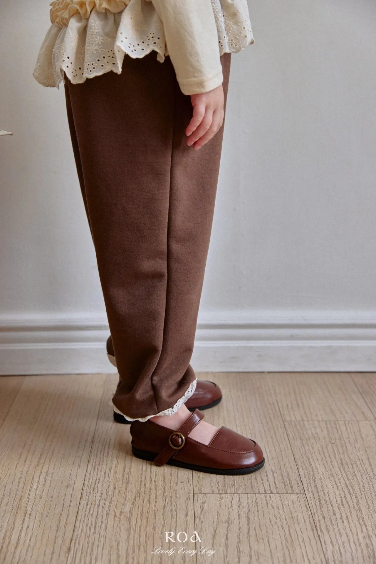 韓國童裝 26春 |   RO21 Hem Lace Jogger Pants (80~120cm)