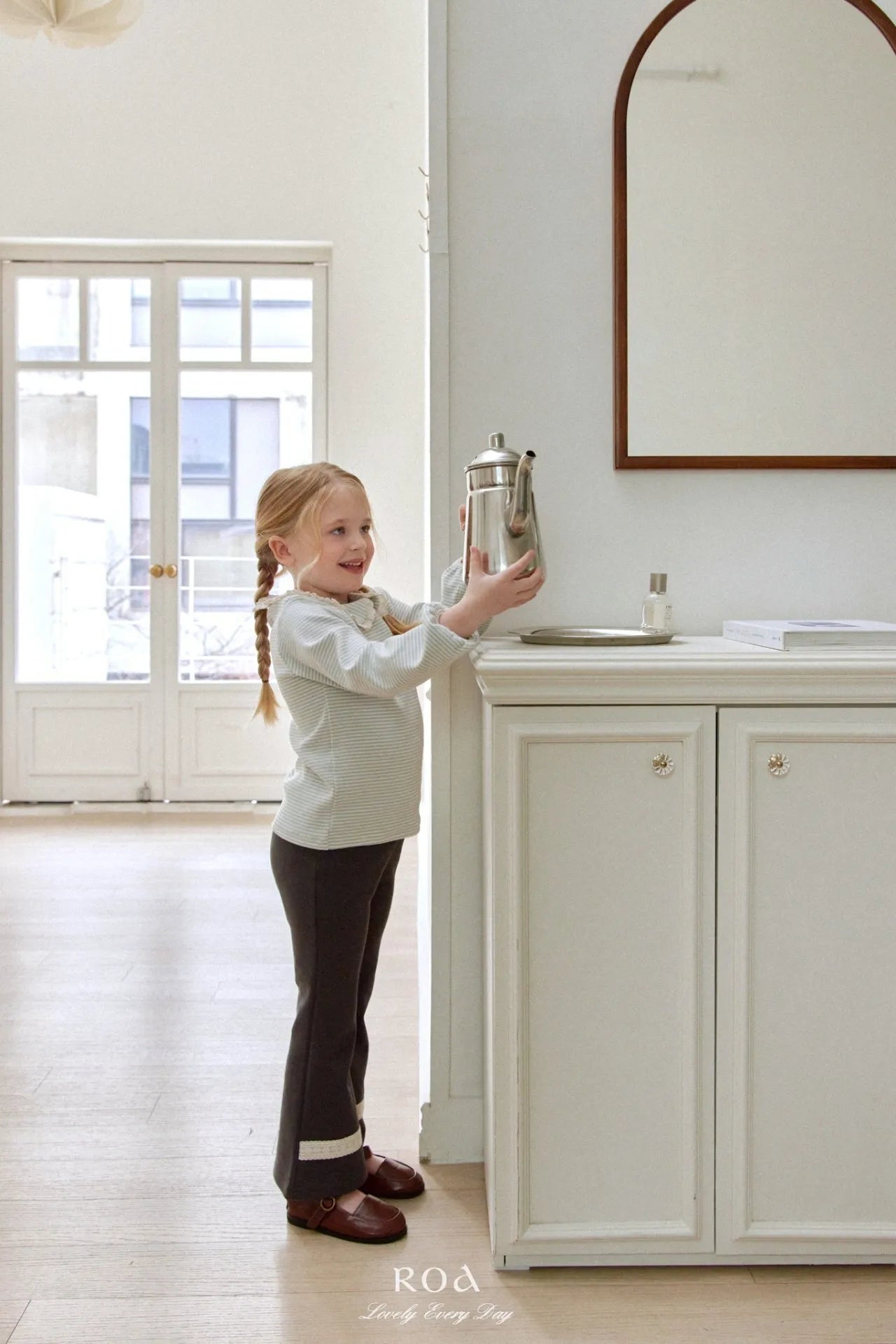 韓國童裝 26春 |   RO22 Lace Flare Pants (80~120cm)