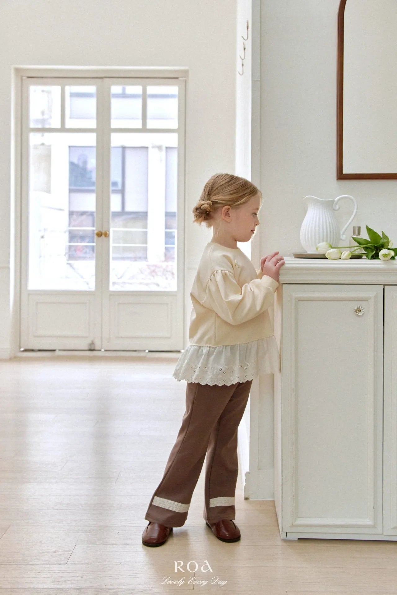 韓國童裝 26春 |   RO22 Lace Flare Pants (80~120cm)