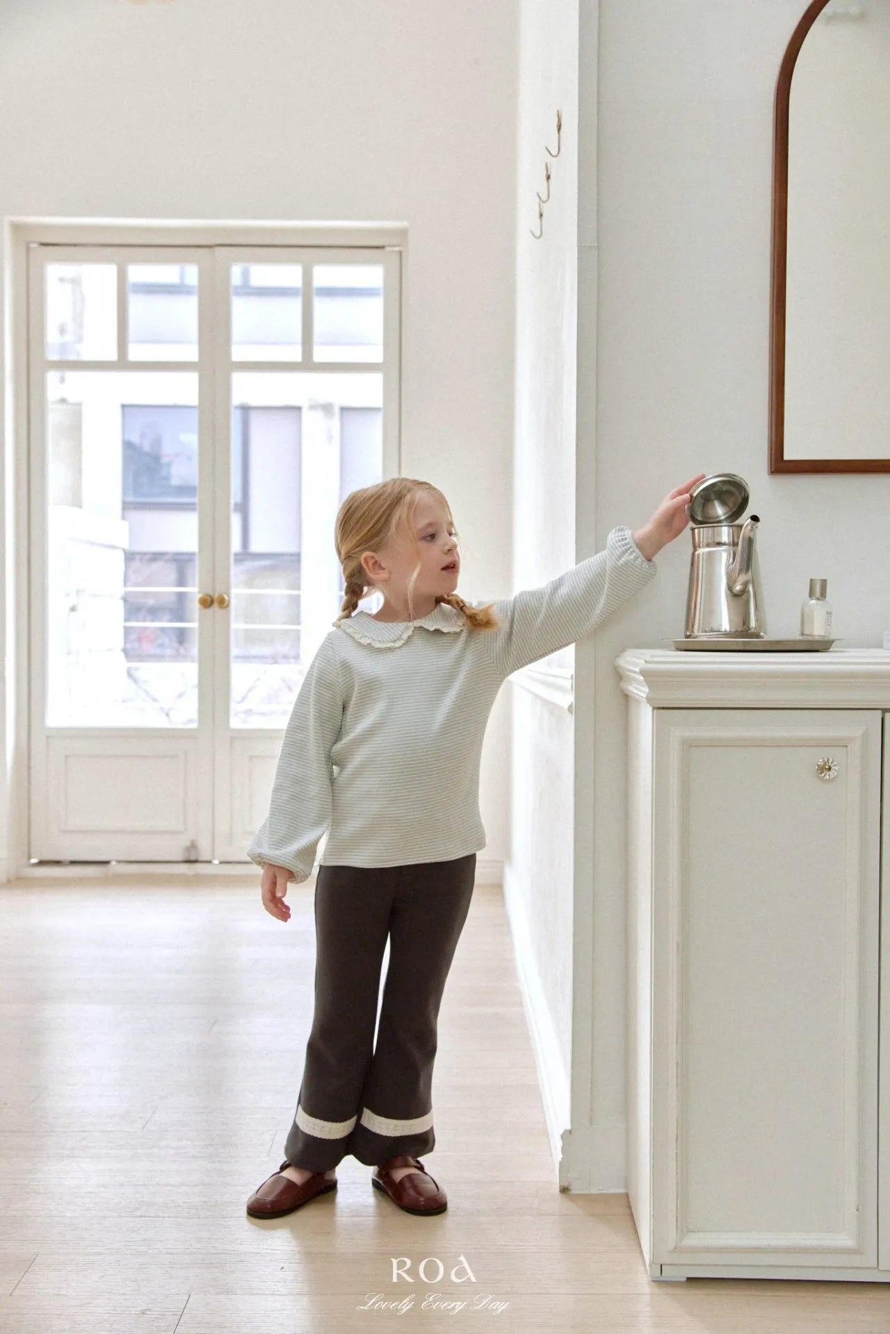 韓國童裝 26春 |   RO22 Lace Flare Pants (80~120cm)