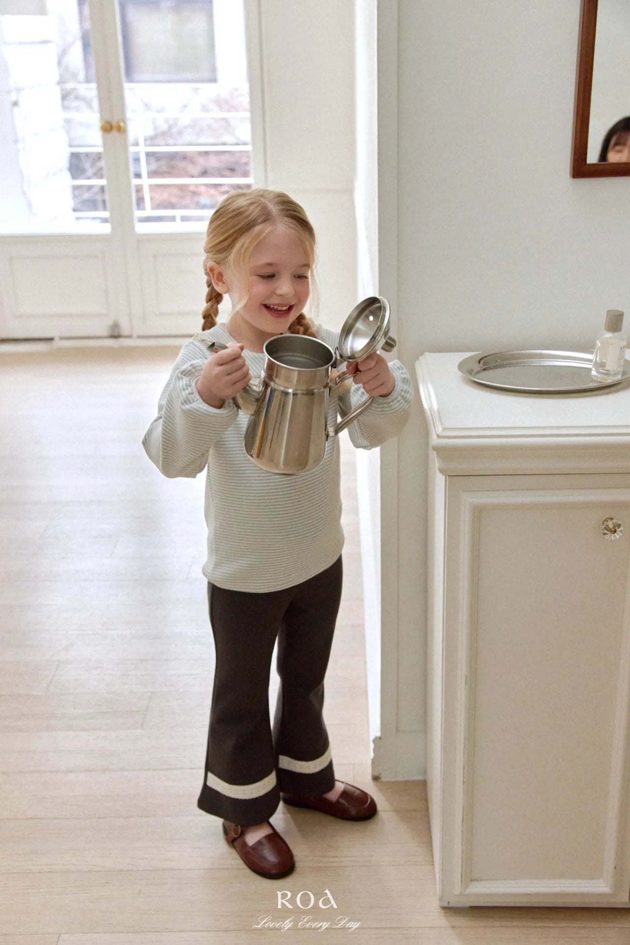 韓國童裝 26春 |   RO22 Lace Flare Pants (80~120cm)