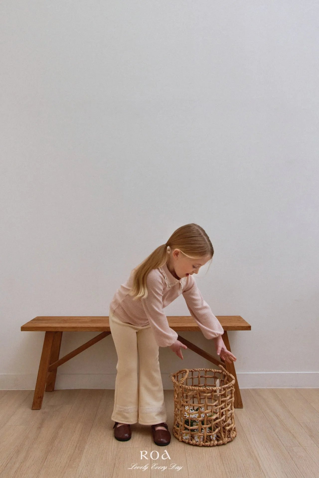 韓國童裝 26春 |   RO22 Lace Flare Pants (80~120cm)