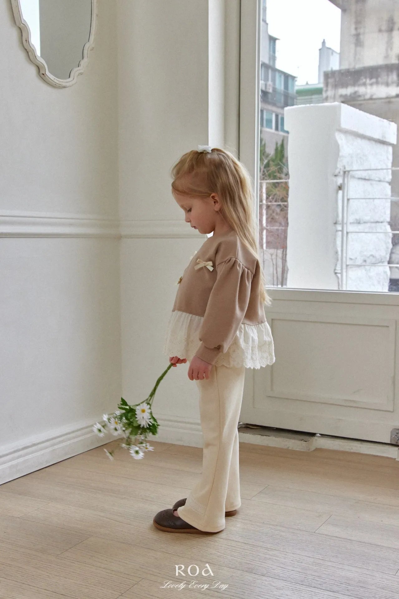 韓國童裝 26春 |   RO22 Lace Flare Pants (80~120cm)