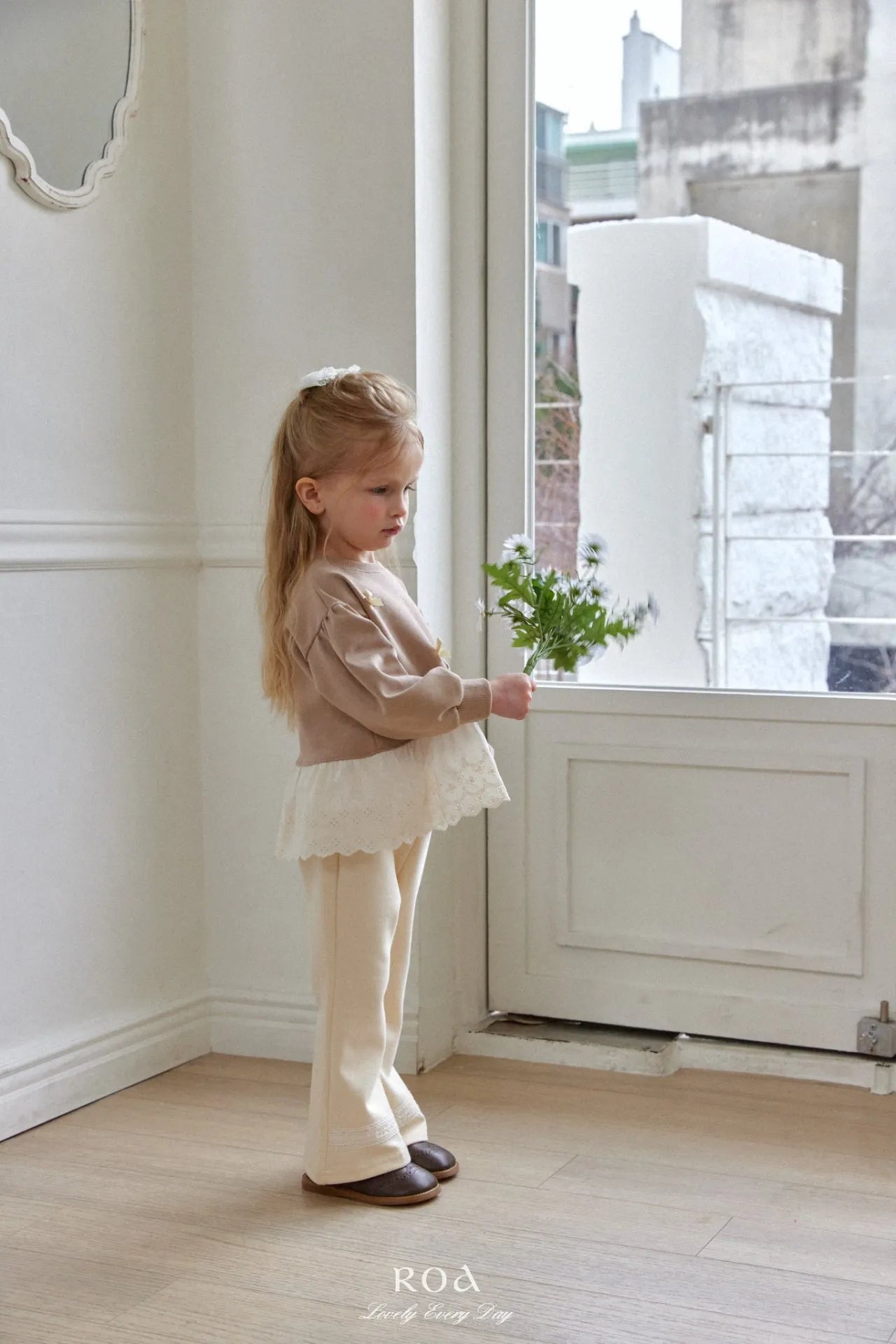 韓國童裝 26春 |   RO22 Lace Flare Pants (80~120cm)