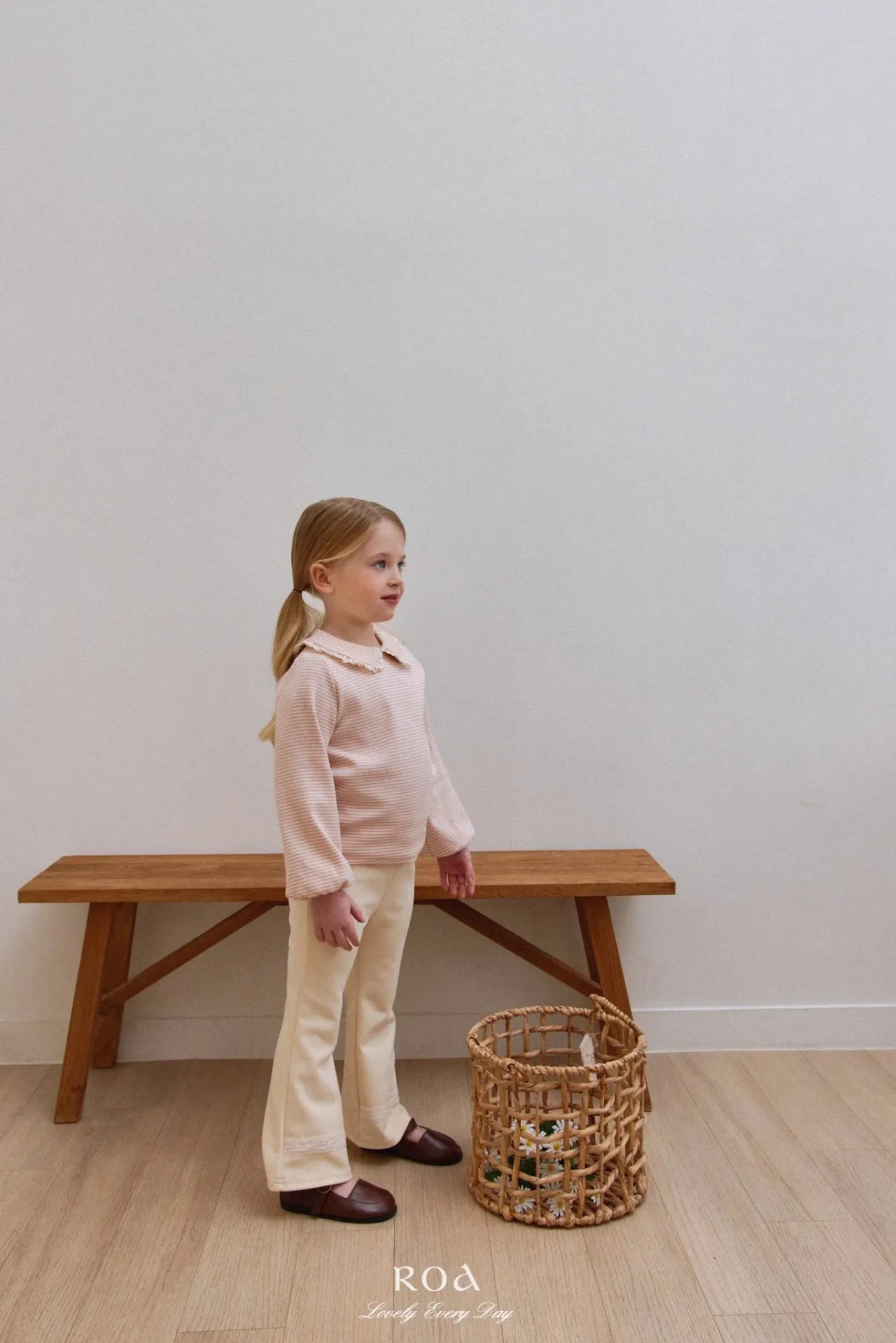 韓國童裝 26春 |   RO22 Lace Flare Pants (80~120cm)