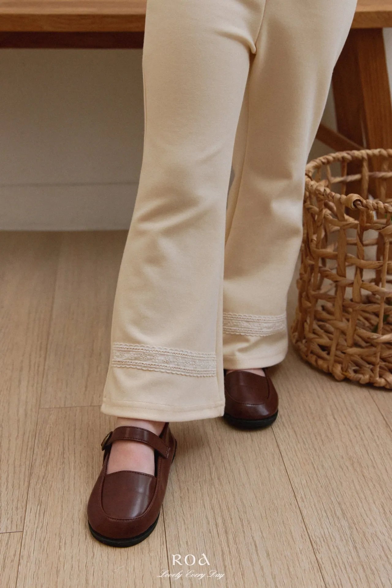 韓國童裝 26春 |   RO22 Lace Flare Pants (80~120cm)