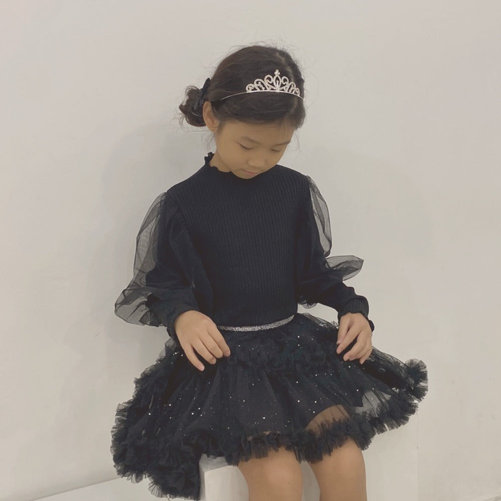Halloween 萬聖節系列 > Ribbed Puff-sleeve Blouse