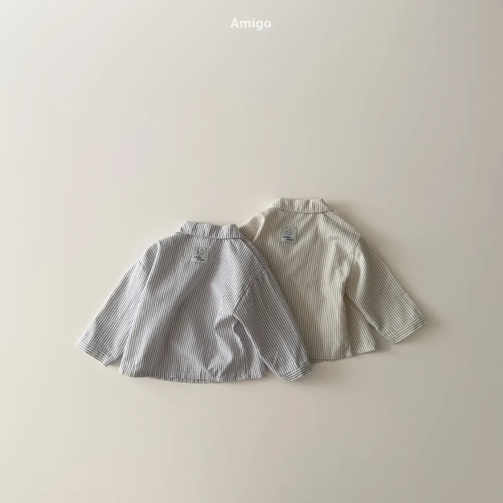 韓國童裝 26春 | AM23 Stripe Shirt (80~120cm)