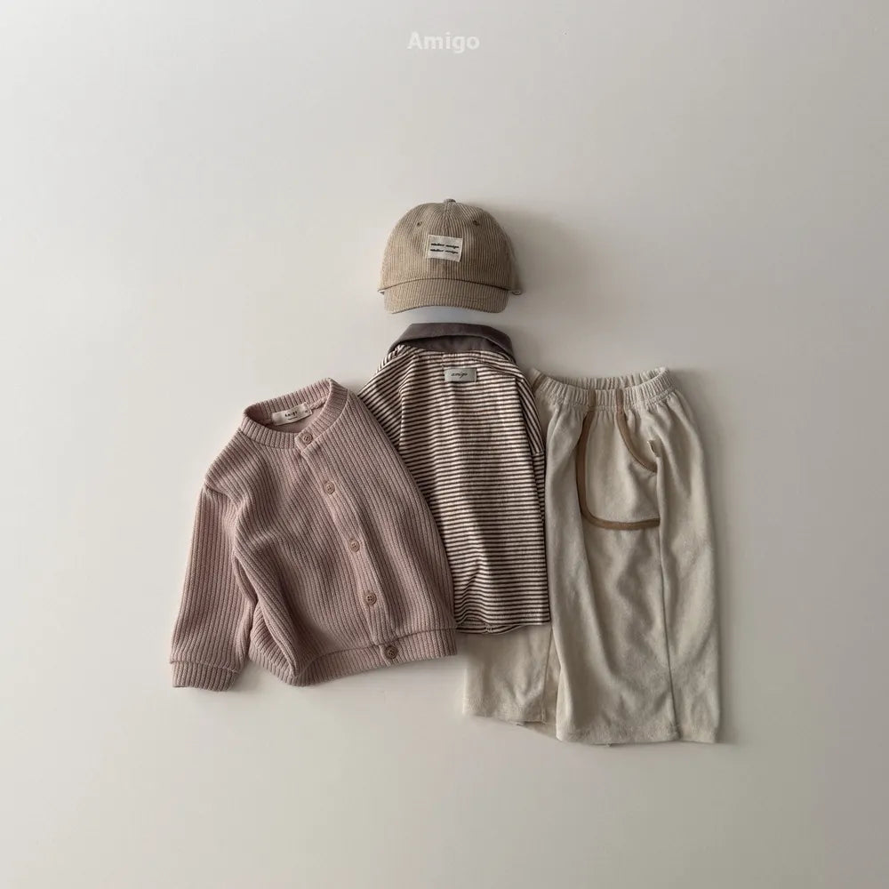 韓國童裝 26春 | AM19 Highneck Cardigan (80~120cm)