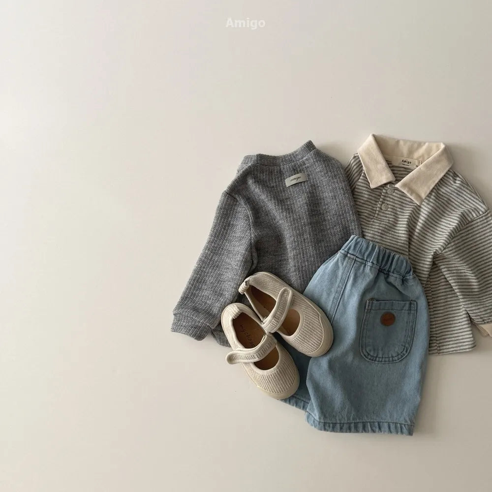 韓國童裝 26春 | AM19 Highneck Cardigan (80~120cm)