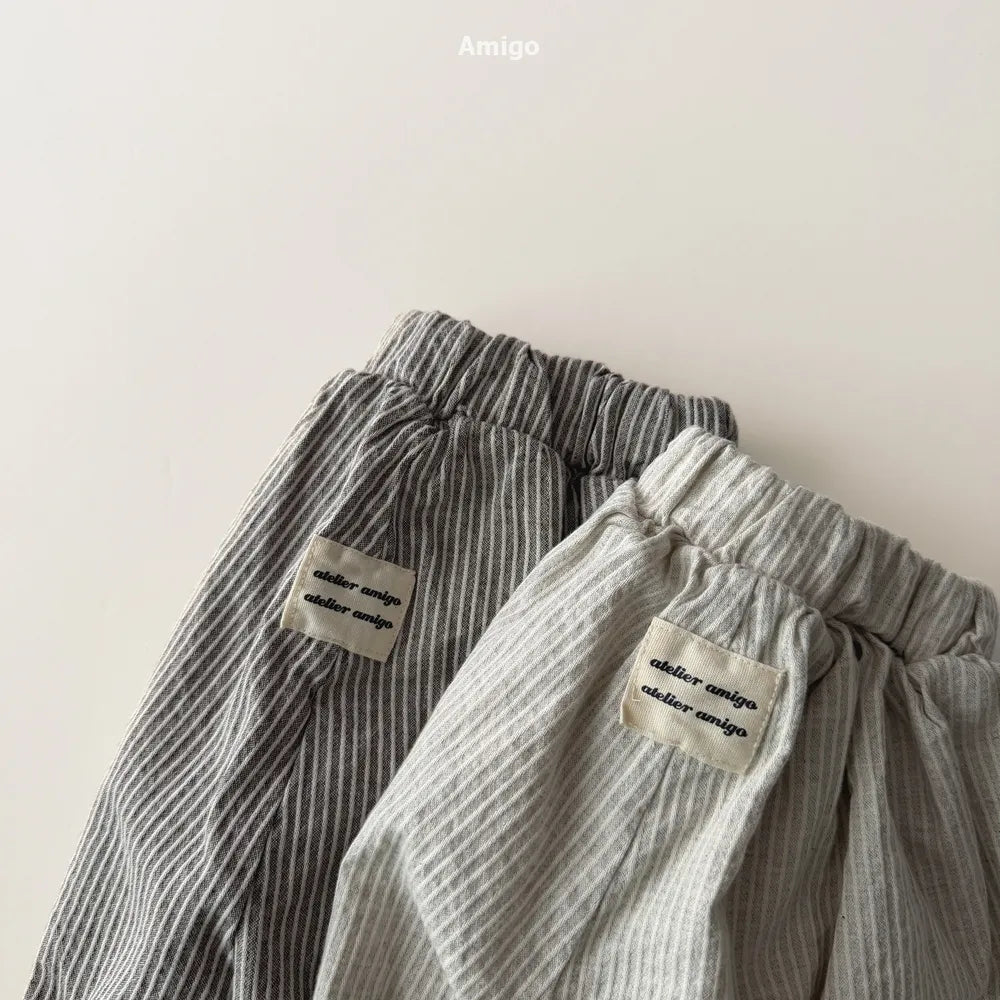 韓國童裝 26春 | AM31 Stripe Pants (80~120cm)