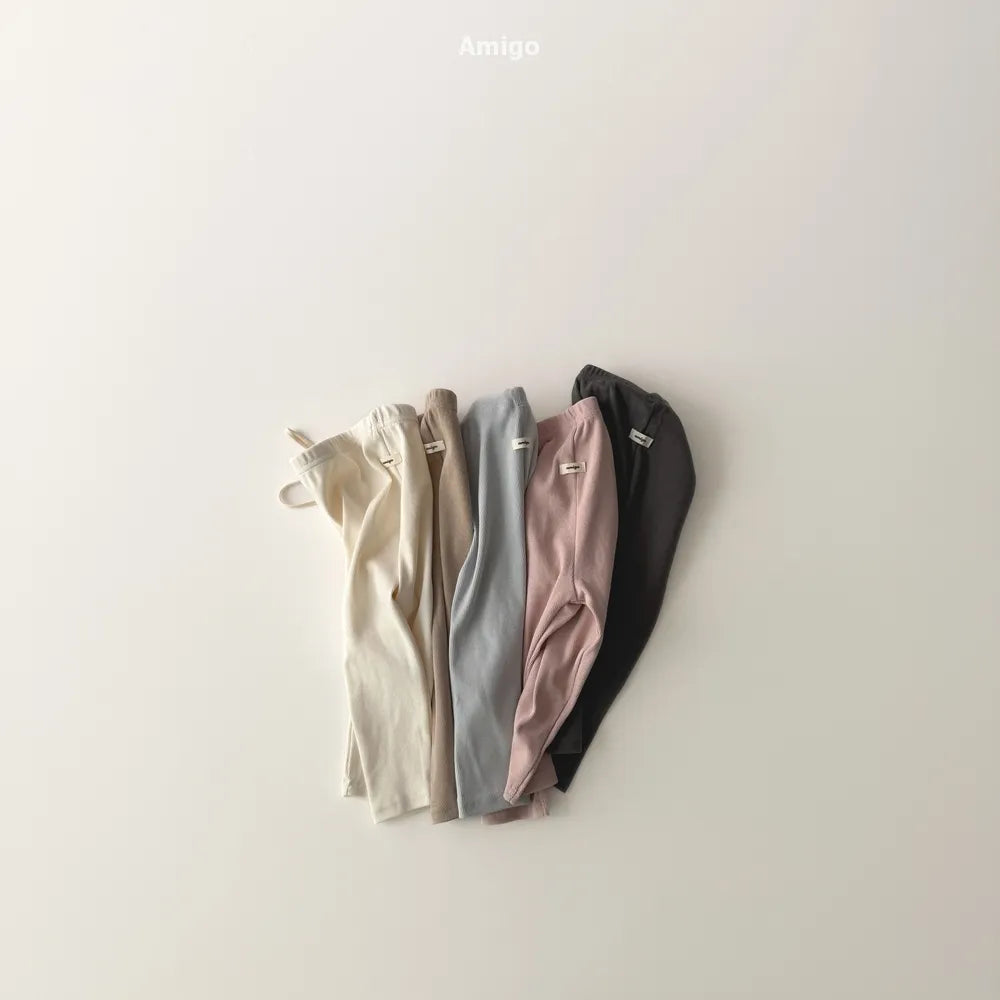 韓國童裝 26春 | AM37 Cotton Rib Leggings (80~120cm)