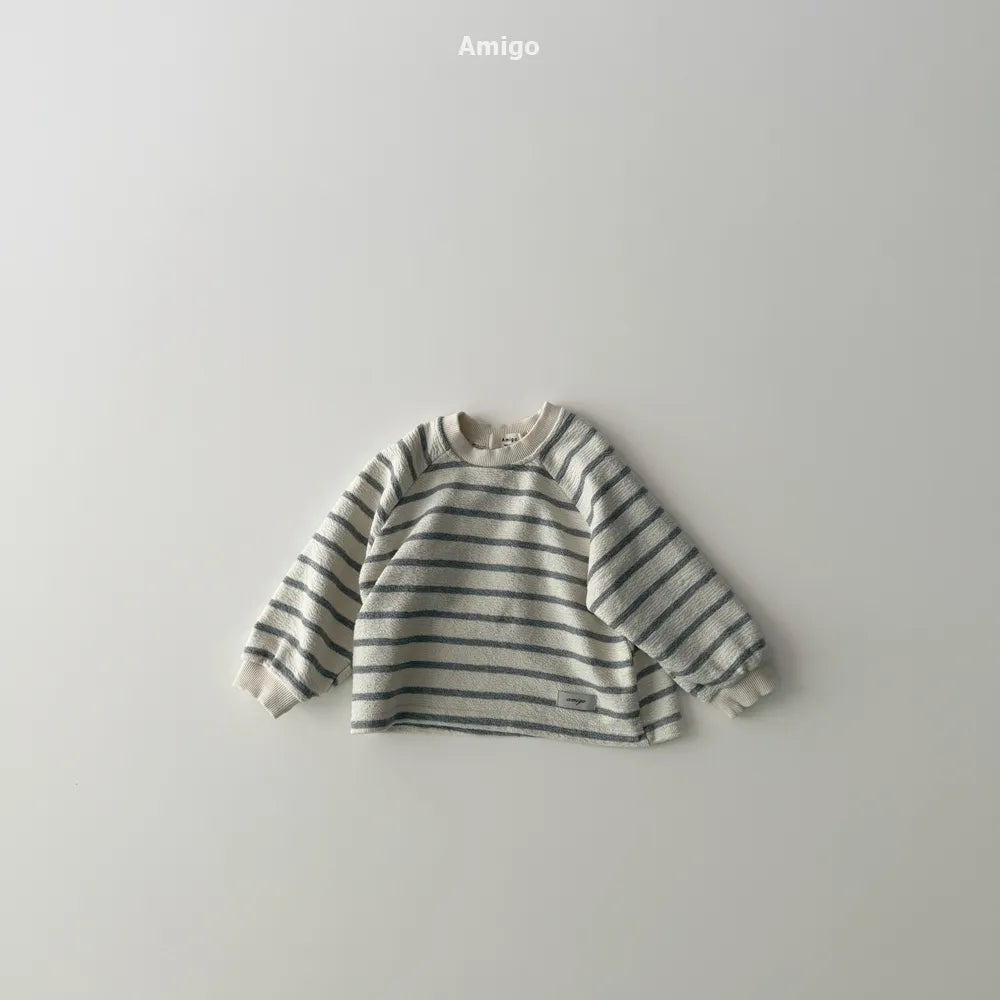 韓國童裝 26春 | AM03 Stripe Tee (80~120cm)