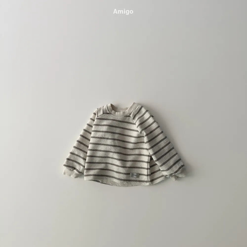 韓國童裝 26春 | AM03 Stripe Tee (80~120cm)