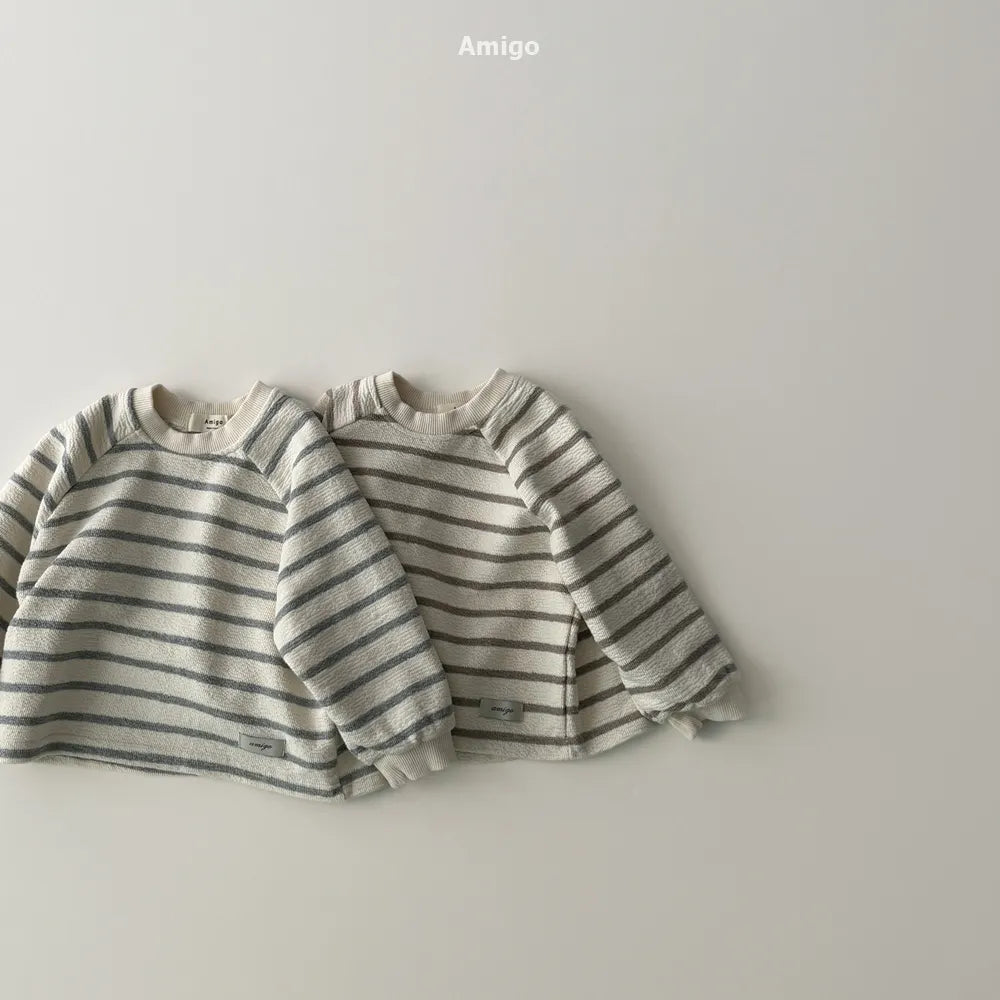 韓國童裝 26春 | AM03 Stripe Tee (80~120cm)