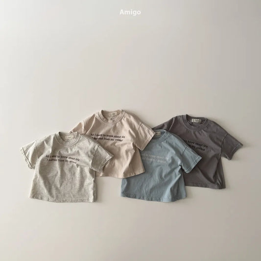 韓國童裝 26春 | AM15 French Short Sleeve Tee (80~120cm)