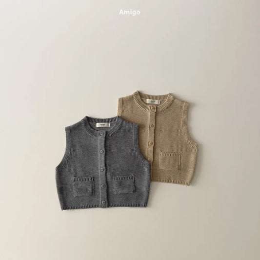 韓國童裝 26春 | AM22 Knit Vest (80~120cm)