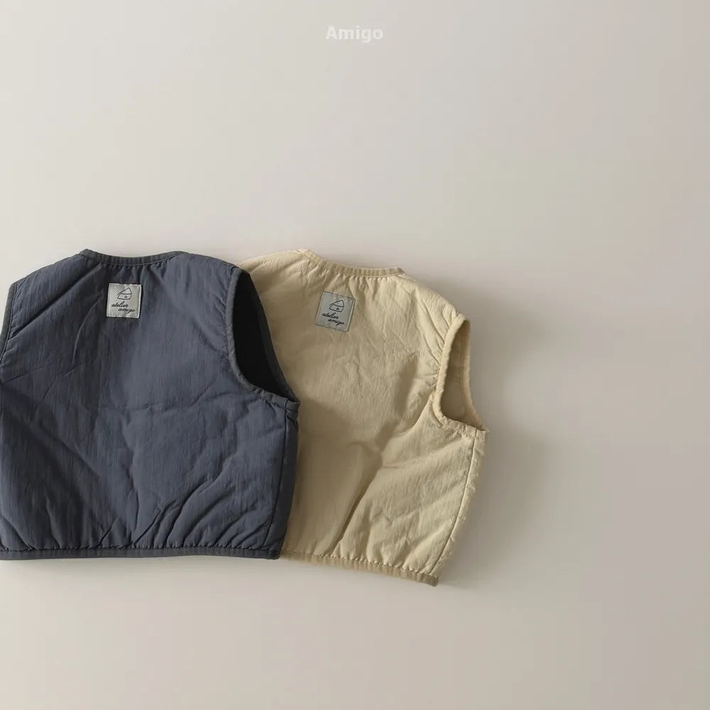 韓國童裝 26春 | AM28 Thin Padding Vest (80~120cm)