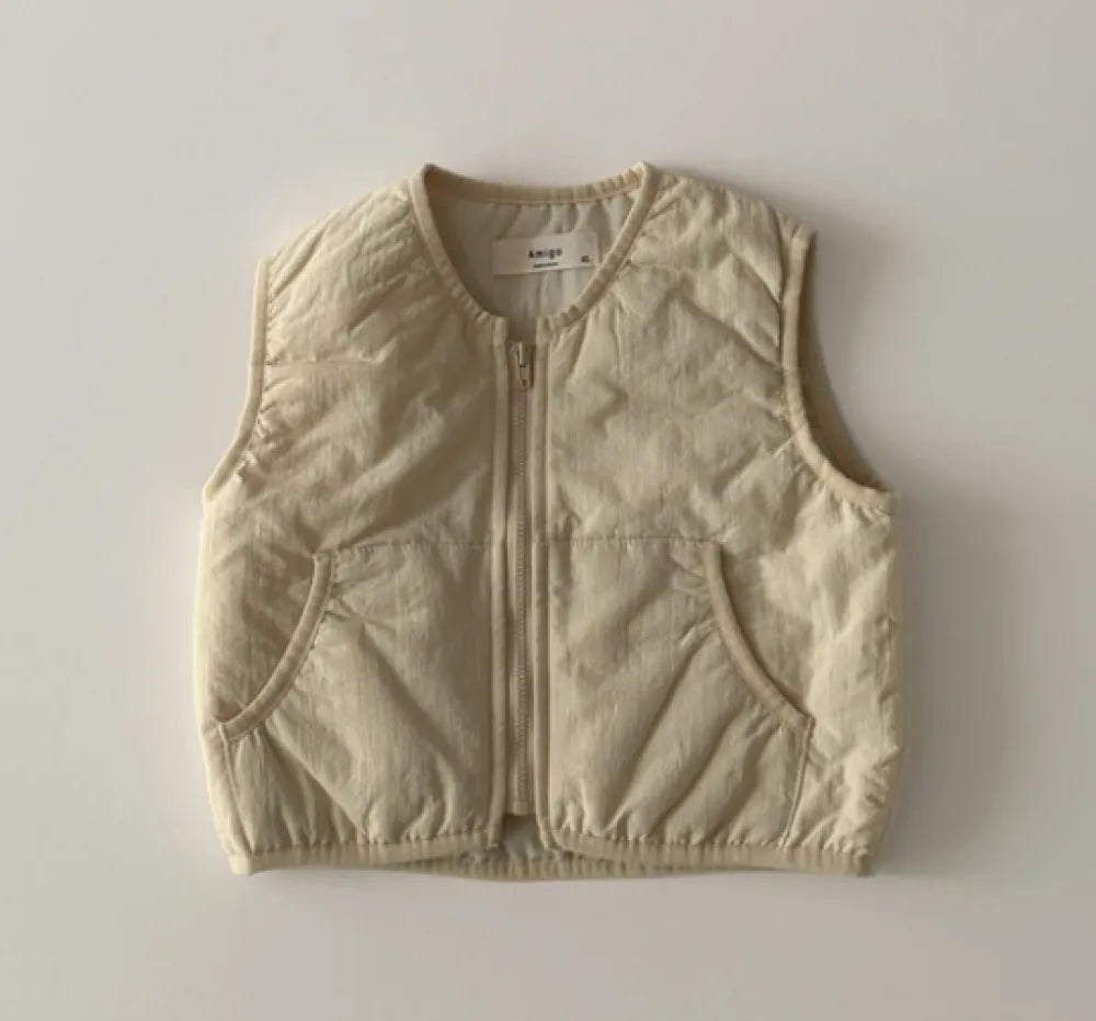 韓國童裝 26春 | AM28 Thin Padding Vest (80~120cm)