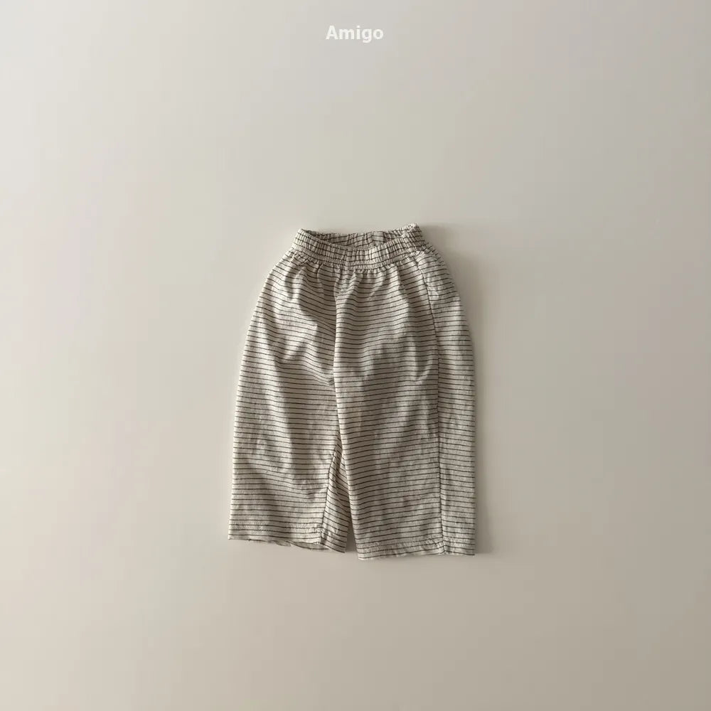 韓國童裝 26春 | AM43 Stripe Wide Pants (80~120cm)