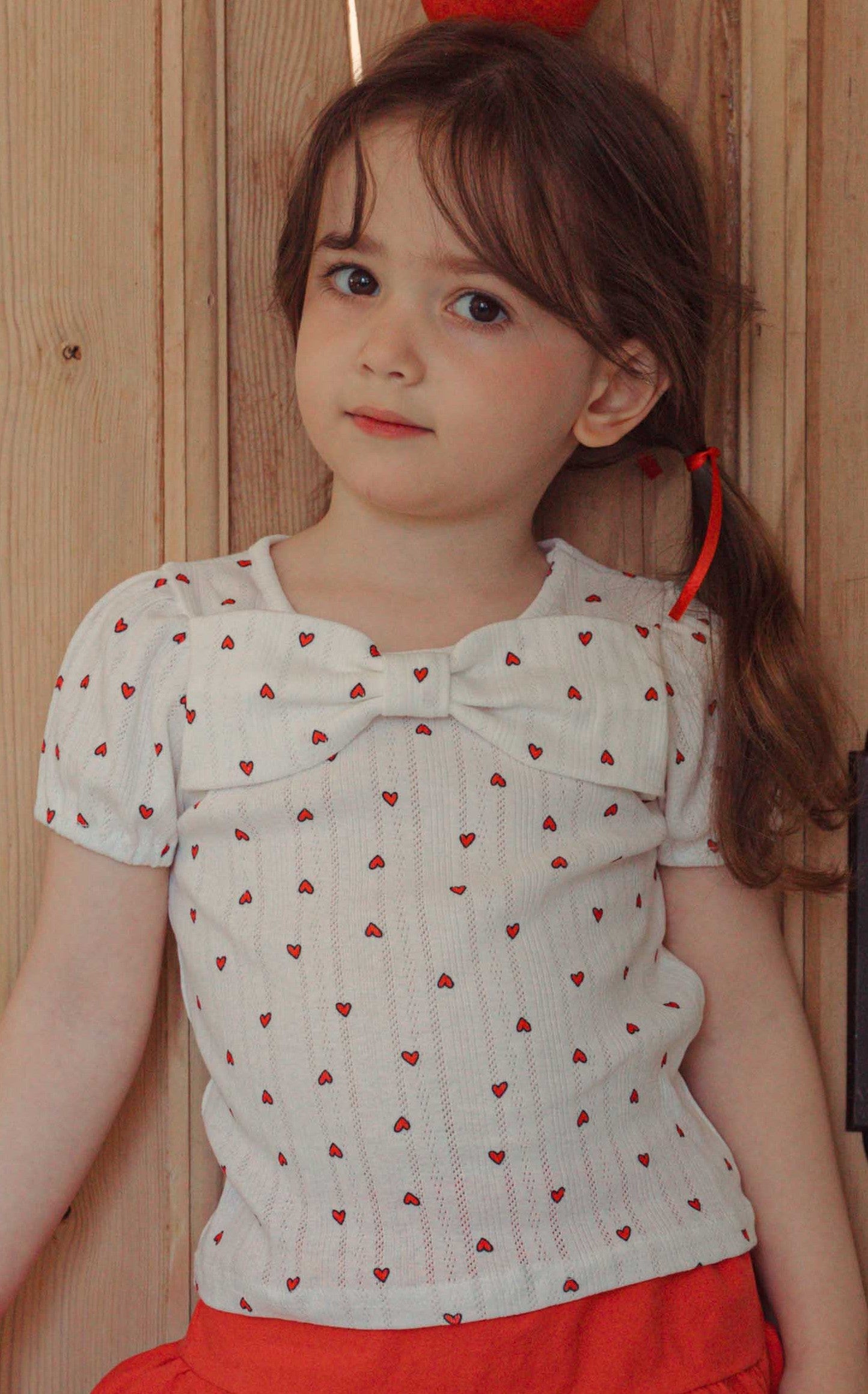 韓國童裝 26夏| CR09 Heart Ribbon T (80-125cm)