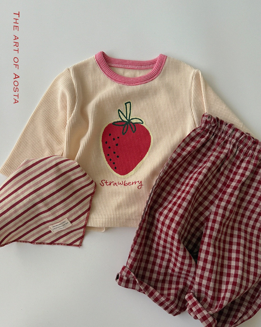 韓國童裝 26秋| AO16 Strawberry T 上衣 (70-110)