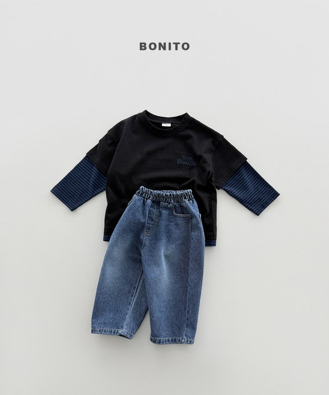 韓國童裝 26秋| BT09 Half Layered Tee 上衣 (80-140)