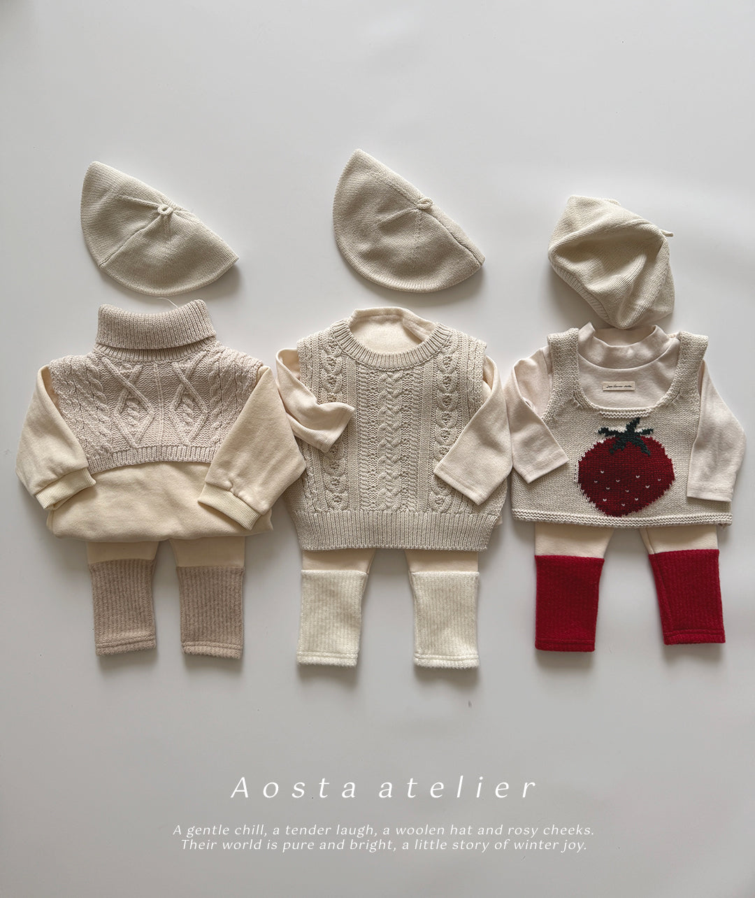 韓國童裝 25秋冬 | AO25409 Knit Neck Warm