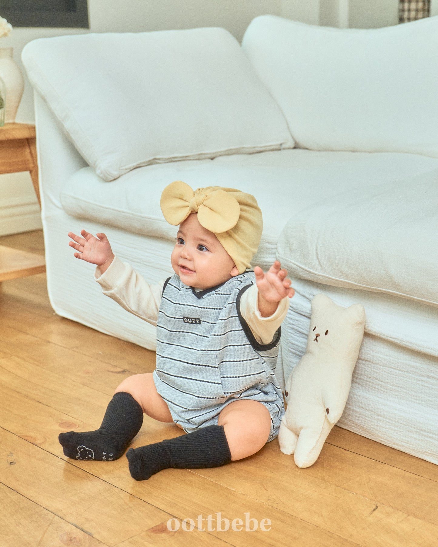 韓國童裝 | OT253567 Hooded Baby Suit