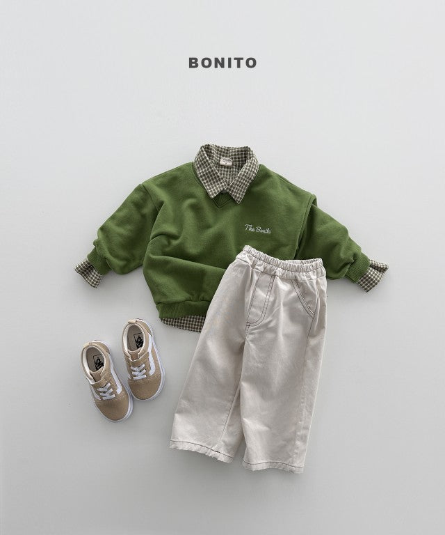 韓國童裝 26秋| BT46 V Neck Sweatshirt 衛衣 (80-140)