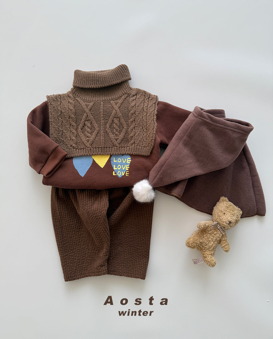 韓國童裝 25秋冬 | AO25409 Knit Neck Warm