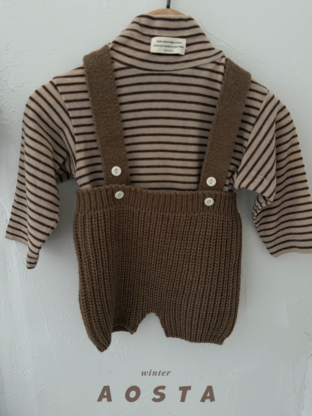 韓國童裝 25秋冬 | AO25416 Knit Overalls