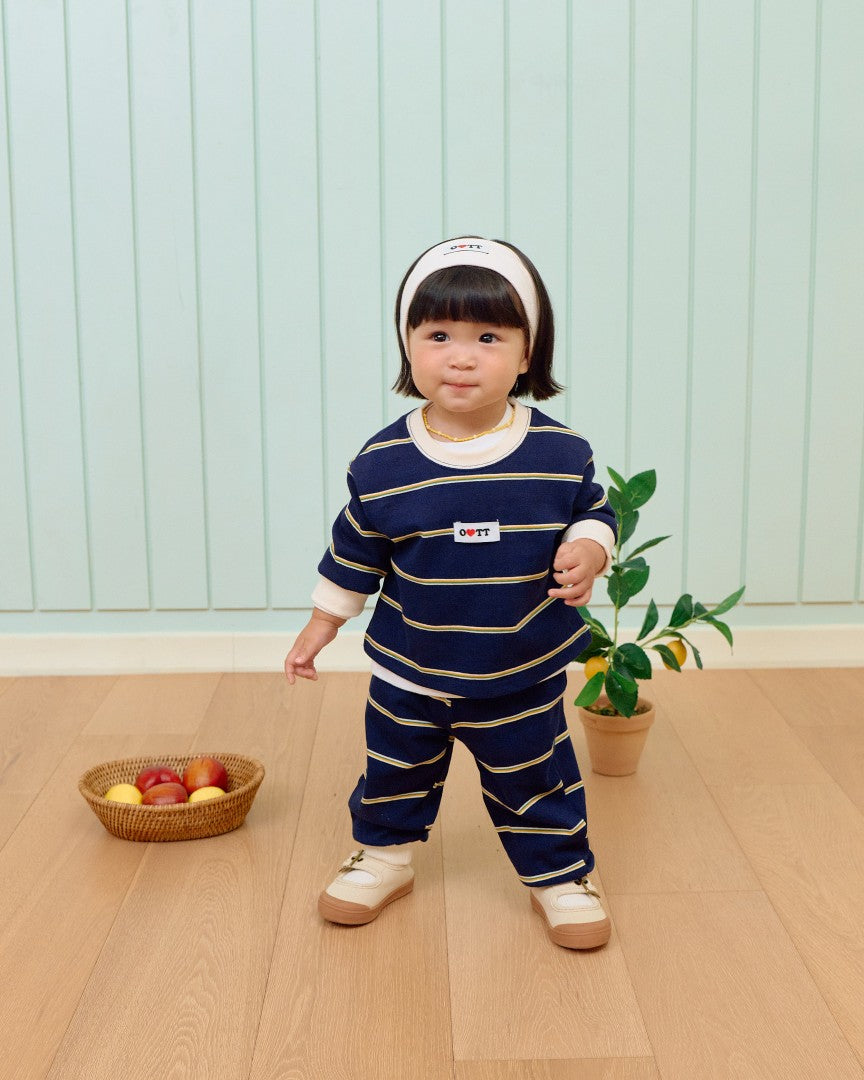 韓國童裝 26秋| OT18 Rookie Stripe Set 套裝