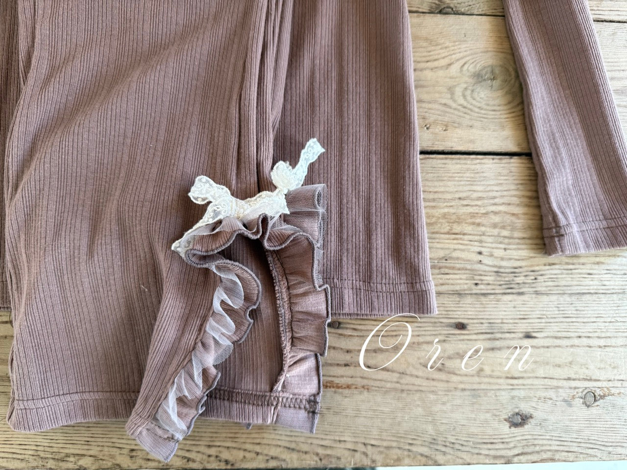 韓國童裝 25秋 | OR25330 puffer lace top/pants/set