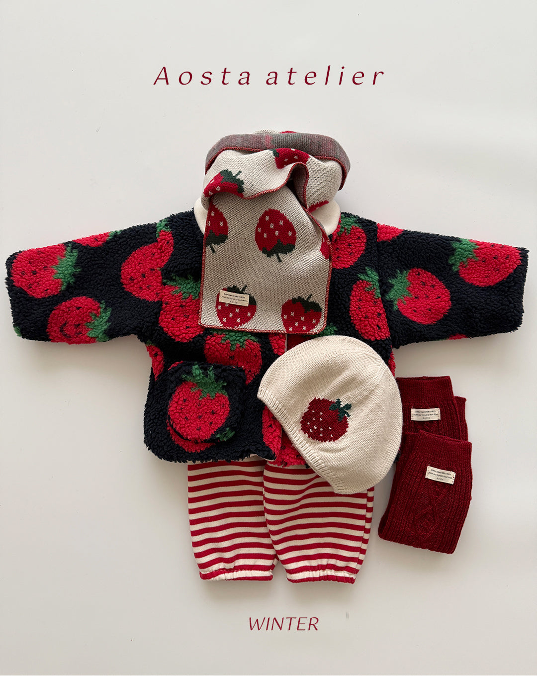 韓國童裝 25秋冬 | AO25420 Strawberry 2-way Jacket