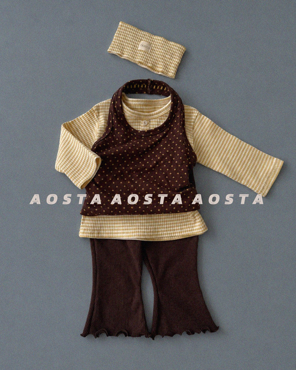 韓國童裝 26秋| AO52 Choco Chip Halter Neck 背心 (70-110)