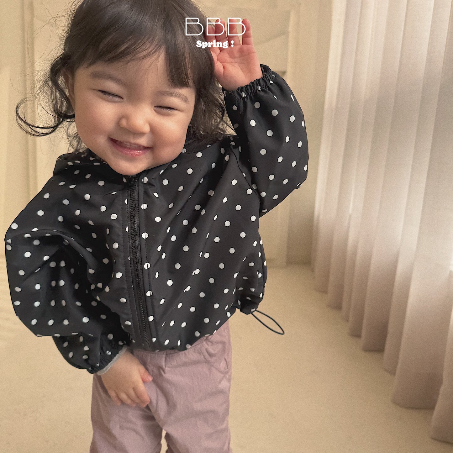 韓國童裝 26春 | BB14 Bebe Hood Flower Jumper (70-100cm)