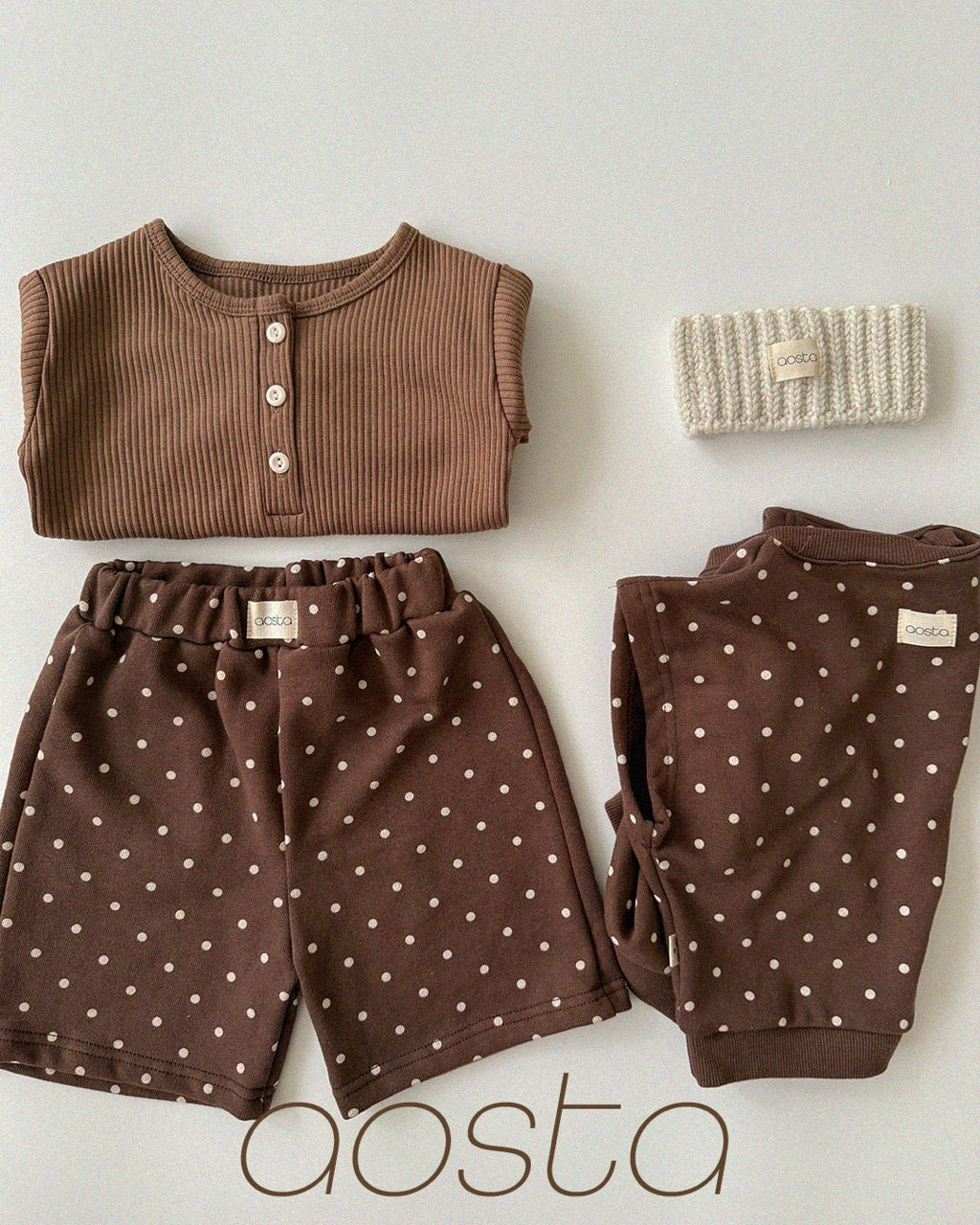 韓國童裝 26秋| AO09 Knit Cookie Headband 髮帶 (FREE)