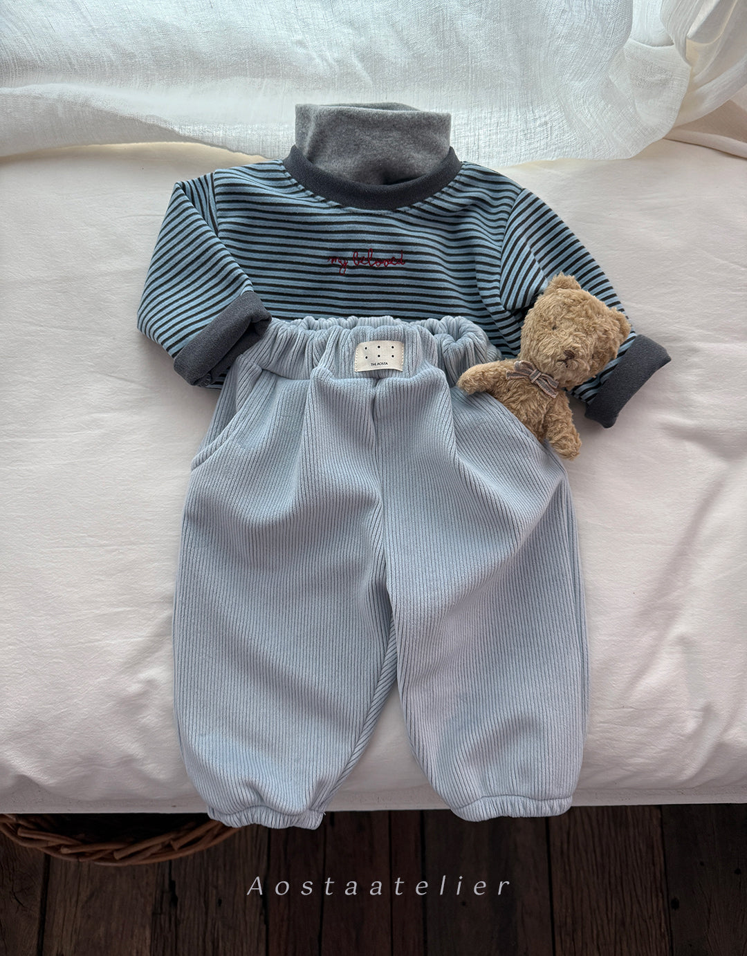 韓國童裝 25秋冬 | AO25563 Fake Turtleneck