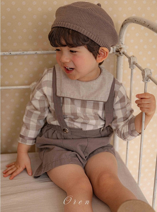 韓國童裝 26春 |  OR94 Checked Top and Bottom (85~120cm)