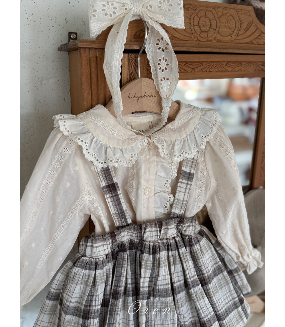 韓國童裝 26春 |  OR74 Check Bloomers Skirt (75~90cm)