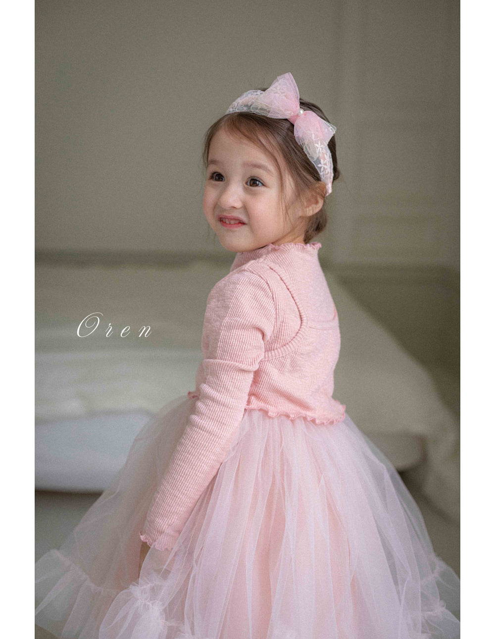 韓國童裝 26春 | OR26 Seriel Ribbed Tutu Dress