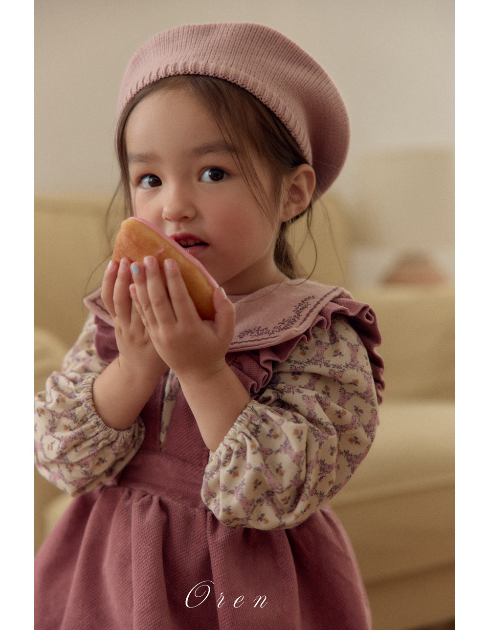 現貨▷ 韓國童裝 25秋冬 | OR25413 Nanette embroidered collar blouse