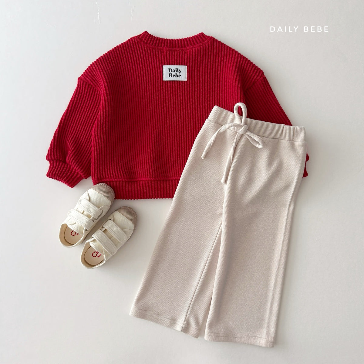 韓國童裝 26秋| DD27 Ribbed Layered Sweatshirt 衛衣
