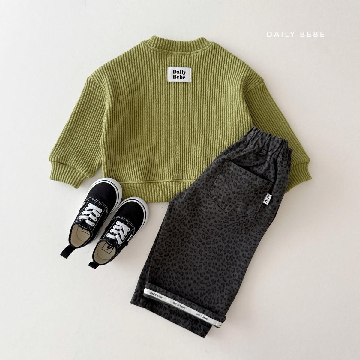 韓國童裝 26秋| DD27 Ribbed Layered Sweatshirt 衛衣