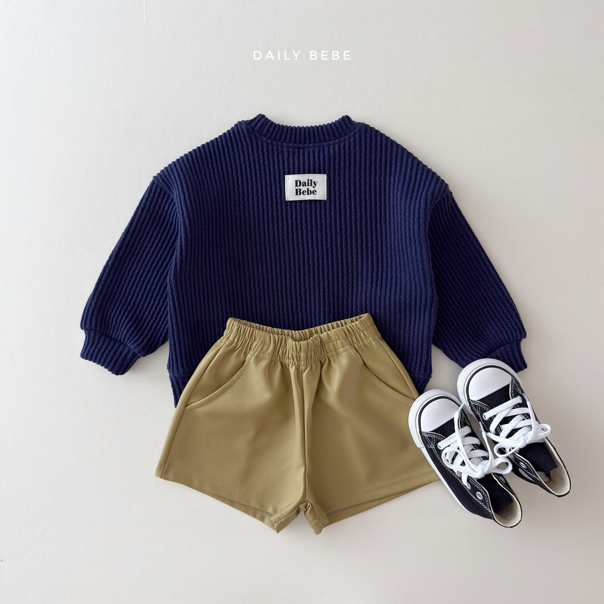 韓國童裝 26秋| DD27 Ribbed Layered Sweatshirt 衛衣