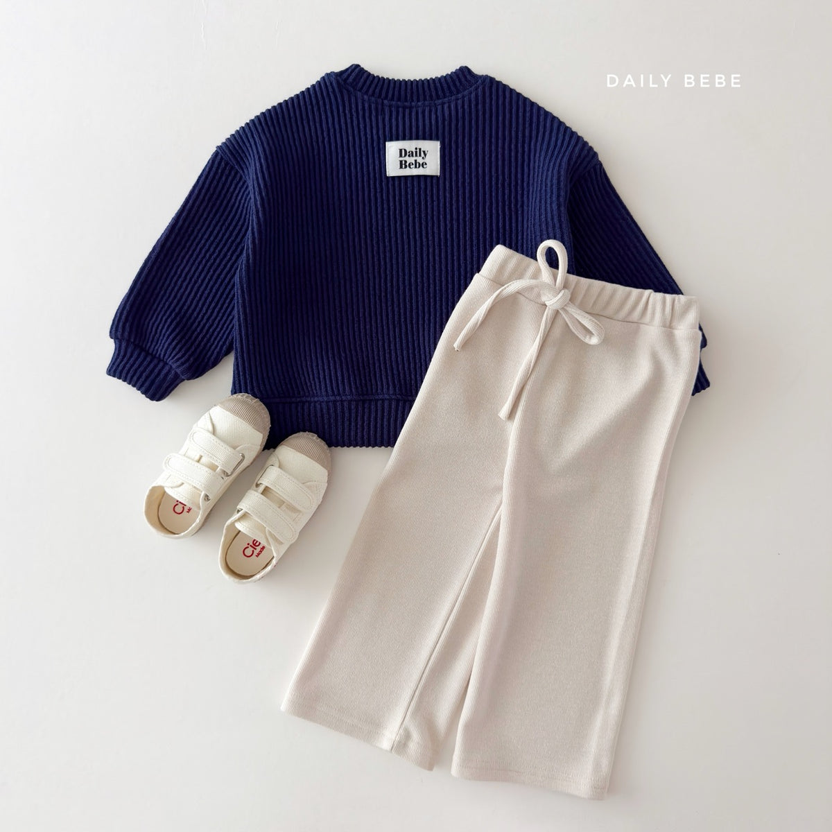 韓國童裝 26秋| DD27 Ribbed Layered Sweatshirt 衛衣